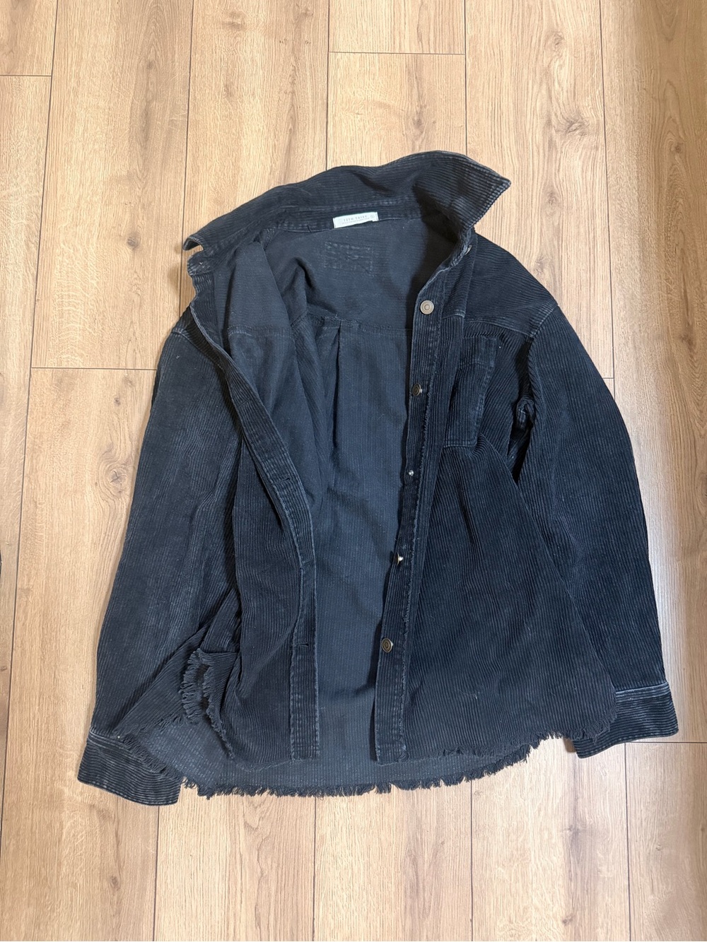 12th Tribe Black Corduroy Shirt Jacket